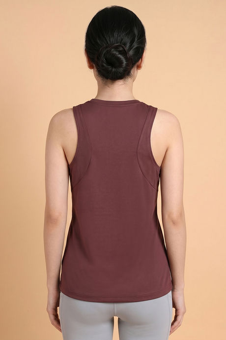 Zelocity Quick Dry Contour Tank Top - Friar Brown — image 2